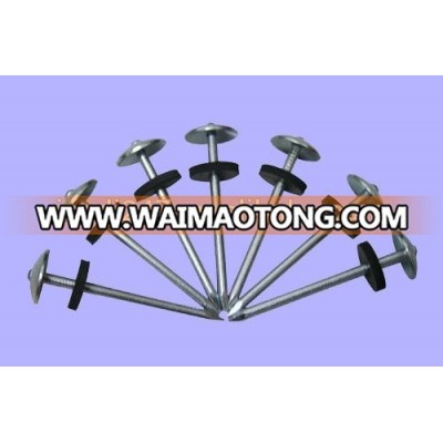 Galvanized Mushroom Roofing Nail with Plastic Washer